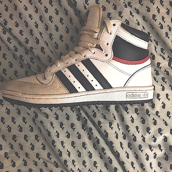 🦌Adidas Top Ten Women Men size 7.5 High Top Red/white/navy & gray GUC… 1️⃣0️⃣ - Picture 10 of 13